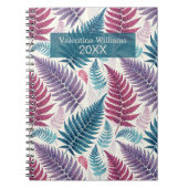 Vintage Botanical Fern Monogram ノートブック (正面)