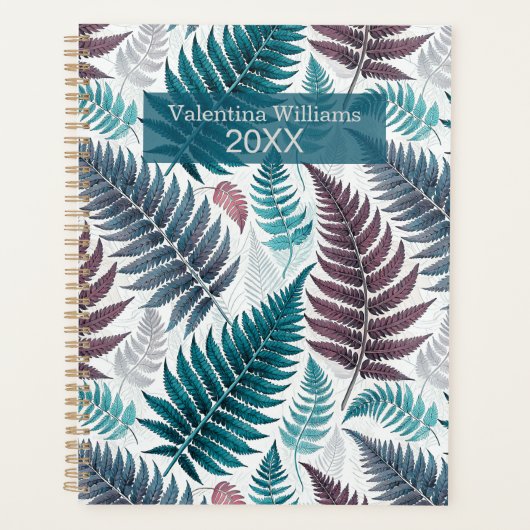 Vintage Botanical Fern Monogram プランナー手帳 (正面)