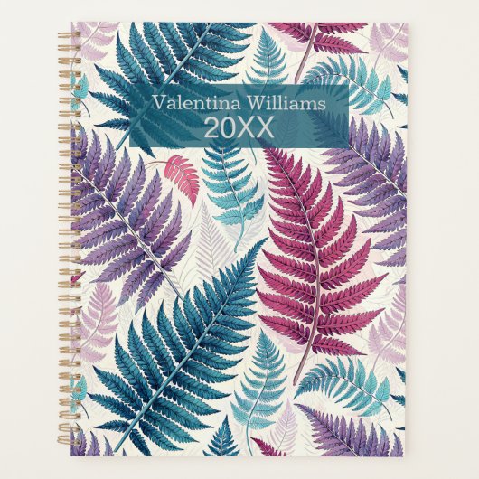 Vintage Botanical Fern Monogram プランナー手帳 (正面)