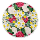Vintage Botanical Floral セラミックノブ (正面)