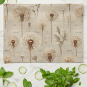 Vintage Botanical Floral Pattern (10) キッチンタオル (折り畳み)