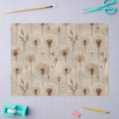 Vintage Botanical Floral Pattern (10) 薄葉紙 (クラフト)