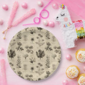 Vintage Botanical Floral Pattern (11) ペーパープレート (パーティー)