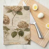 Vintage Botanical Floral Pattern (1) キッチンタオル (四つ折り)