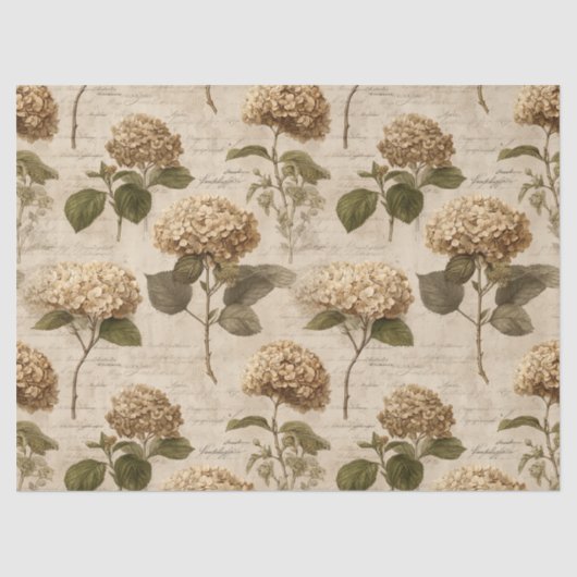 Vintage Botanical Floral Pattern (1) 薄葉紙 (正面)
