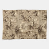 Vintage Botanical Floral Pattern (2) キッチンタオル (横)