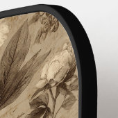 Vintage Botanical Floral Pattern (2) ピックルボールラケット (左詳細)