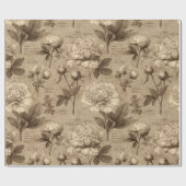 Vintage Botanical Floral Pattern (2) ラッピングペーパー (フラット)