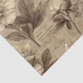 Vintage Botanical Floral Pattern (2) 薄葉紙 (詳細)