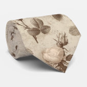 Vintage Botanical Floral Pattern (3) ネクタイ (ロール)