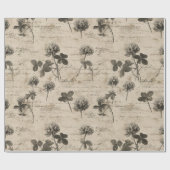 Vintage Botanical Floral Pattern (3) ラッピングペーパー (フラット)