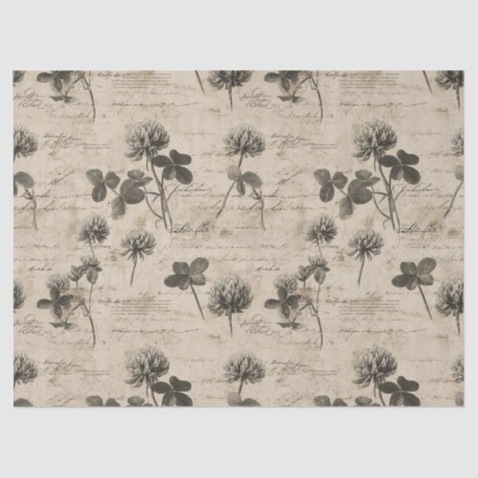 Vintage Botanical Floral Pattern (3) 薄葉紙 (正面)