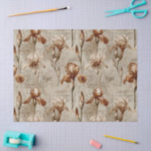 Vintage Botanical Floral Pattern (4) 薄葉紙 (クラフト)