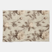 Vintage Botanical Floral Pattern (5) キッチンタオル (横)