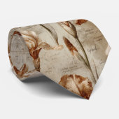 Vintage Botanical Floral Pattern (5) ネクタイ (ロール)