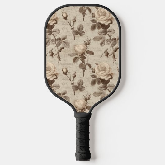 Vintage Botanical Floral Pattern (5) ピックルボールラケット (正面)