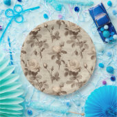 Vintage Botanical Floral Pattern (5) ペーパープレート (パーティー)