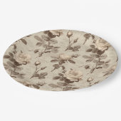 Vintage Botanical Floral Pattern (5) ペーパープレート (アングル)