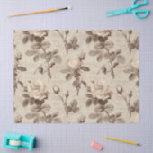 Vintage Botanical Floral Pattern (5) 薄葉紙 (クラフト)