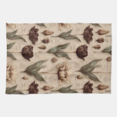 Vintage Botanical Floral Pattern (6) キッチンタオル (横)