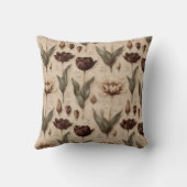 Vintage Botanical Floral Pattern (6) クッション (裏面)