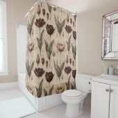 Vintage Botanical Floral Pattern (6) シャワーカーテン (インサイチュ)