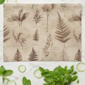 Vintage Botanical Floral Pattern (7) キッチンタオル (折り畳み)