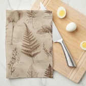 Vintage Botanical Floral Pattern (7) キッチンタオル (四つ折り)