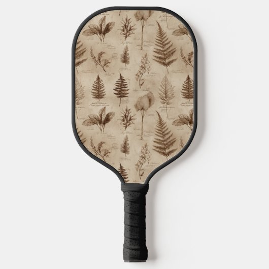 Vintage Botanical Floral Pattern (7) ピックルボールラケット (正面)