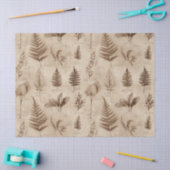 Vintage Botanical Floral Pattern (7) 薄葉紙 (クラフト)