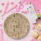 Vintage Botanical Floral Pattern (9) ペーパープレート (パーティー)