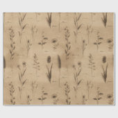 Vintage Botanical Floral Pattern (9) ラッピングペーパー (フラット)