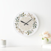 Vintage Botanical Floral Wall Clock  ラージ壁時計 (ホーム)