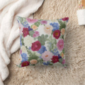 Vintage Botanical Garden Bouquet クッション (ブランケット)