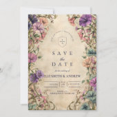 Vintage Botanical Garden Wedding セーブザデート (正面)
