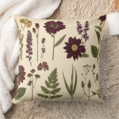 Vintage Botanical Gothic Library Cushion Pillow クッション (ブランケット)