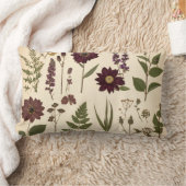 Vintage Botanical Gothic Library Cushion Pillow ランバークッション (ブランケット)