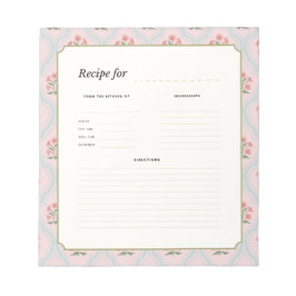 Vintage Botanical Herb Shopping List Notepad ノートパッド