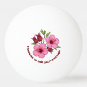 Vintage Botanical Hibiscus Flower edit 卓球ボール (正面)