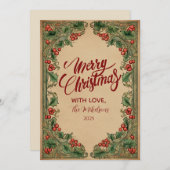 Vintage Botanical Holiday シーズンカード (正面/裏面)