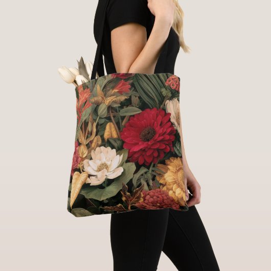 Vintage Botanical Illustration トートバッグ (クローズアップ)