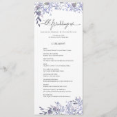 Vintage Botanical Lavender Wedding Program  プログラム (正面)