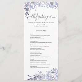 Vintage Botanical Lavender Wedding Program  プログラム