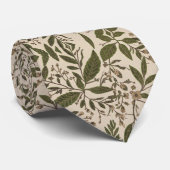 Vintage Botanical Leaf  ネクタイ (ロール)