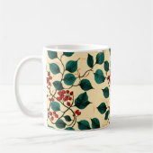 Vintage Botanical Leaf Pattern Mug Desig コーヒーマグカップ (左)