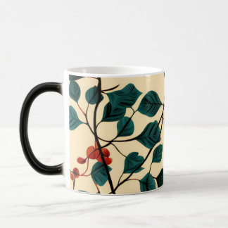 Vintage Botanical Leaf Pattern Mug Desig モーフィングマグカップ