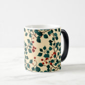 Vintage Botanical Leaf Pattern Mug Desig モーフィングマグカップ (正面右)