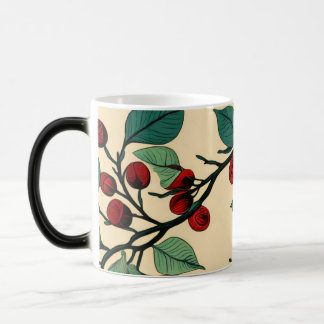 Vintage Botanical Leaf Pattern Mug Desig モーフィングマグカップ