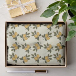 Vintage Botanical Lemon & Leaves Tissue Paper 薄葉紙