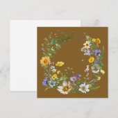 Vintage Botanical Loop Wreath Paper Cards ノートカード (正面/裏面)